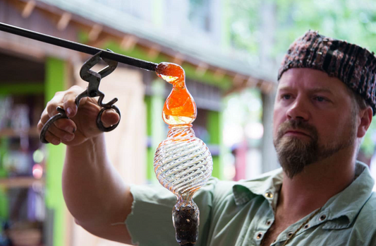 The Michigan Renaissance Festival features the Glass Academy as the Royal Glassmakers