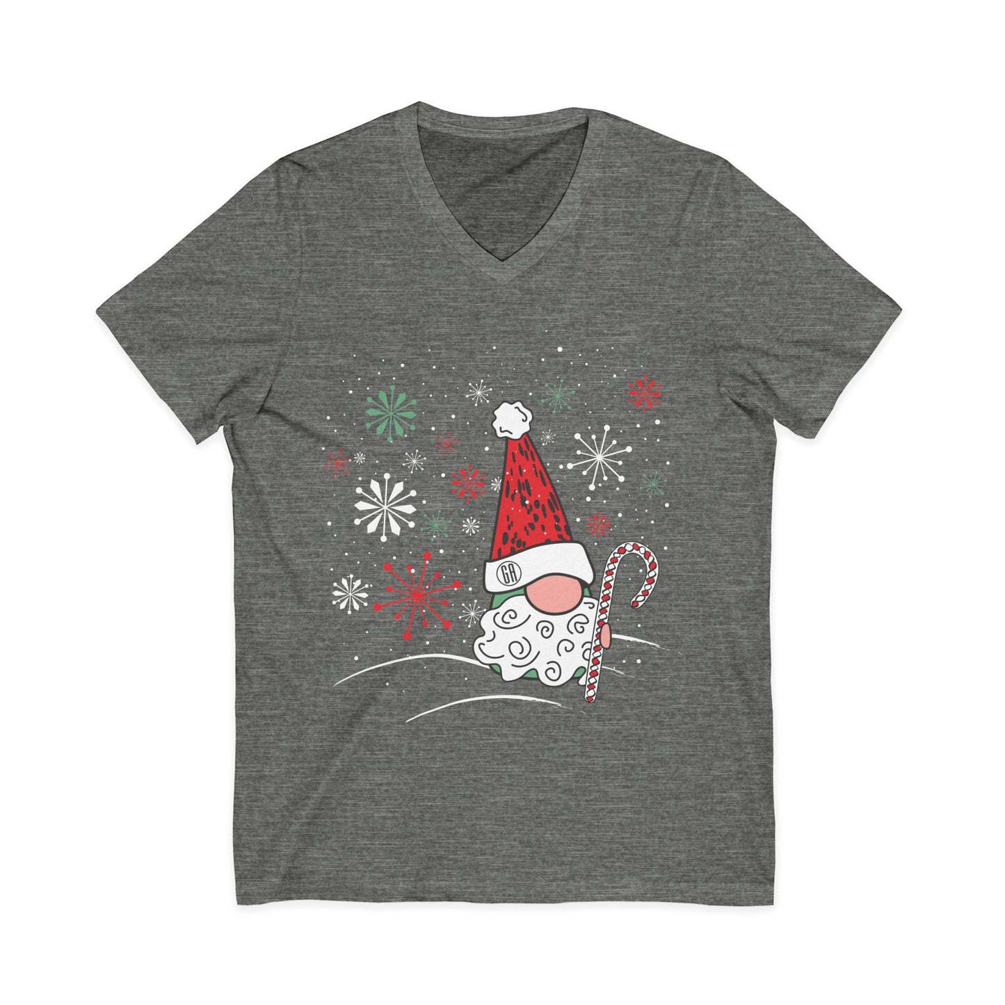 Santa Gnome V-Neck Tee