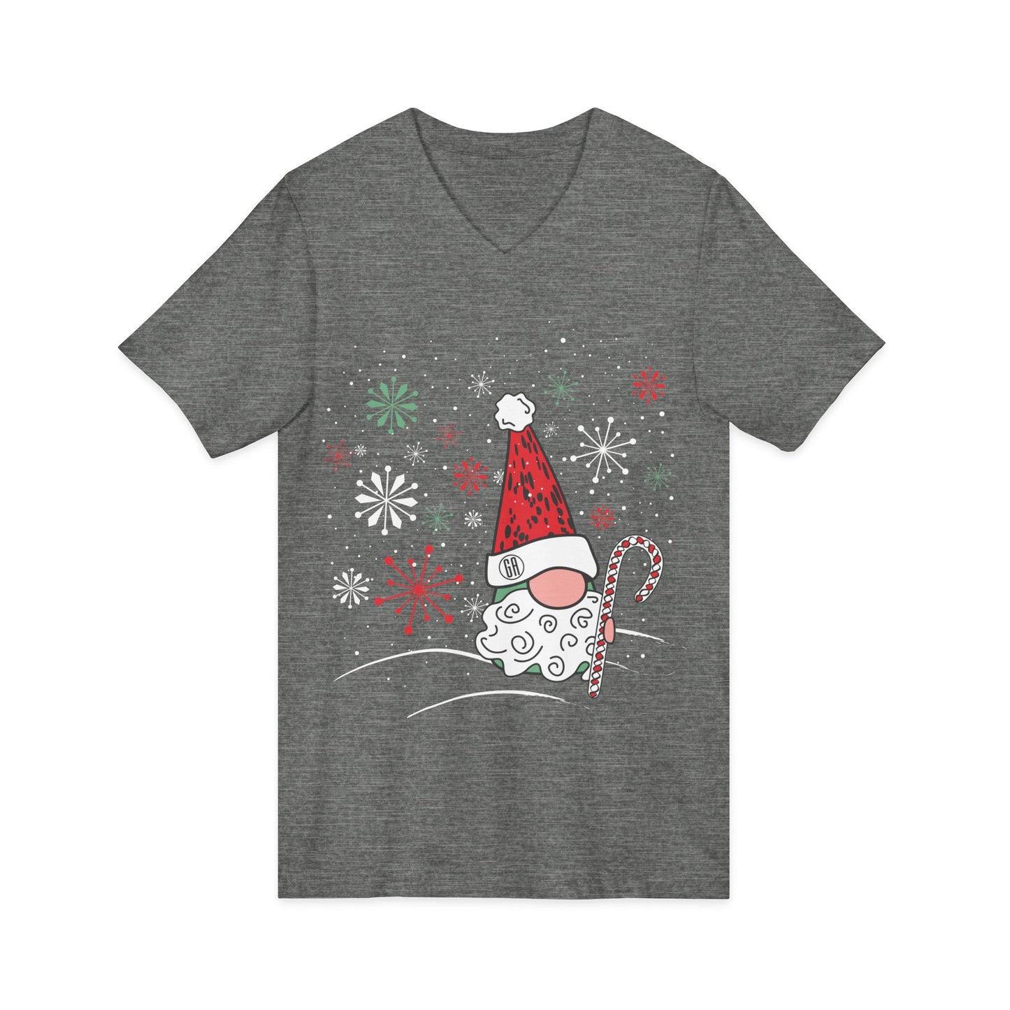 Santa Gnome V-Neck Tee