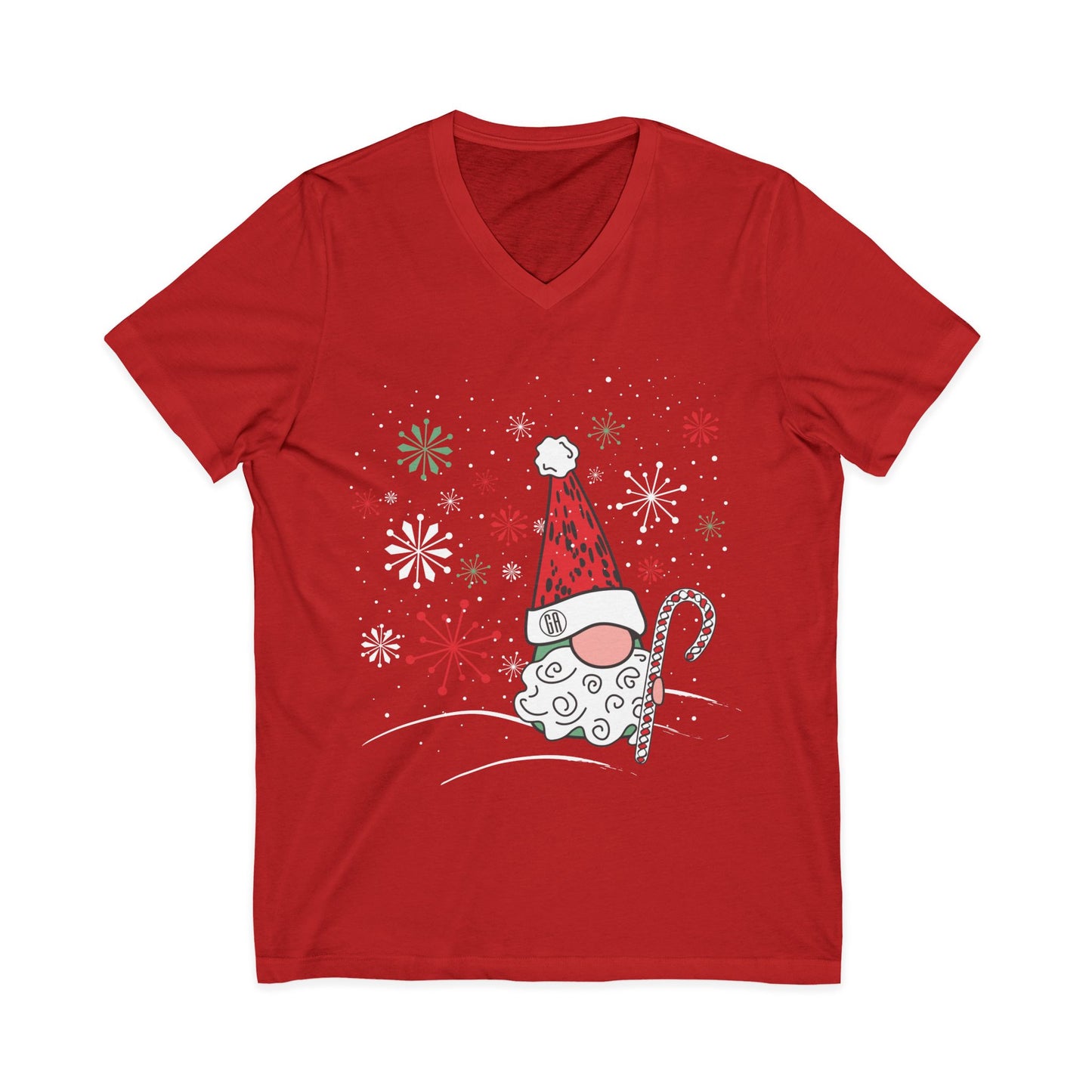 Santa Gnome V-Neck Tee
