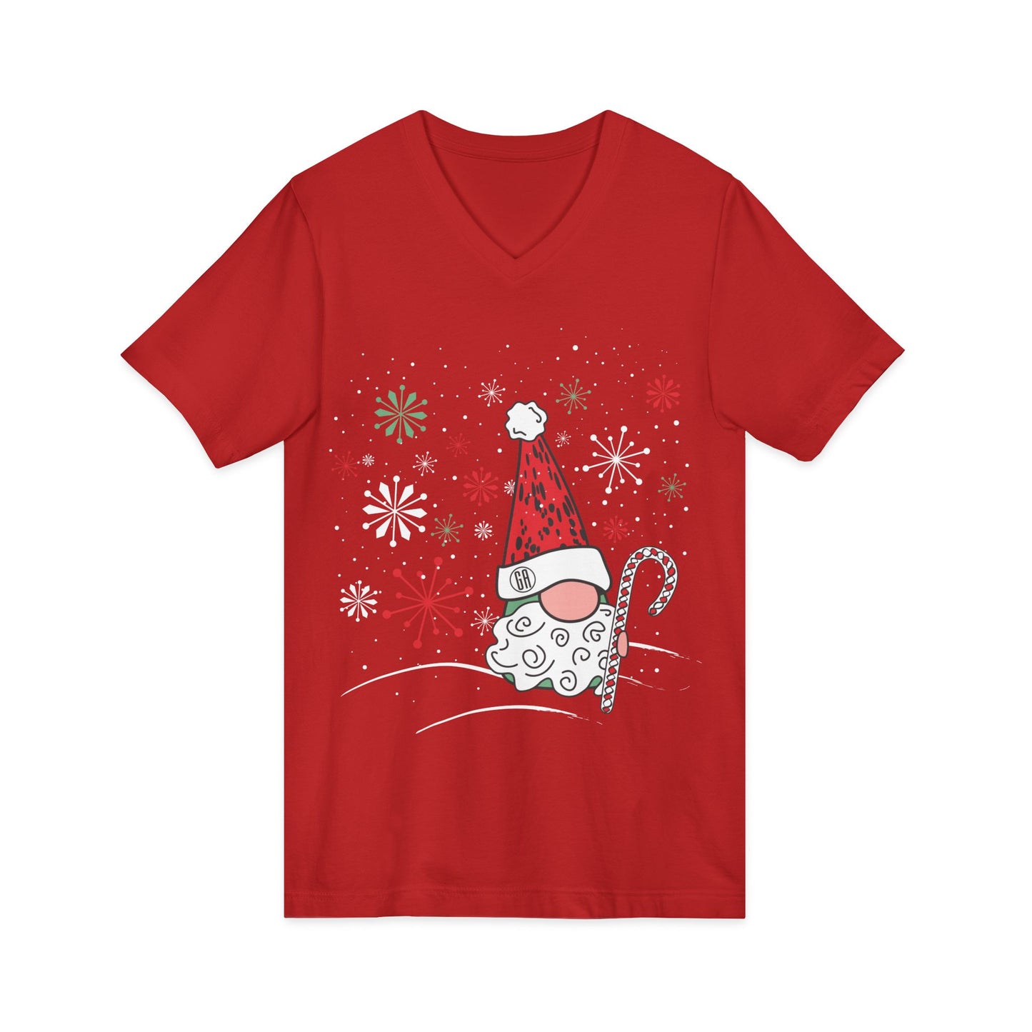 Santa Gnome V-Neck Tee
