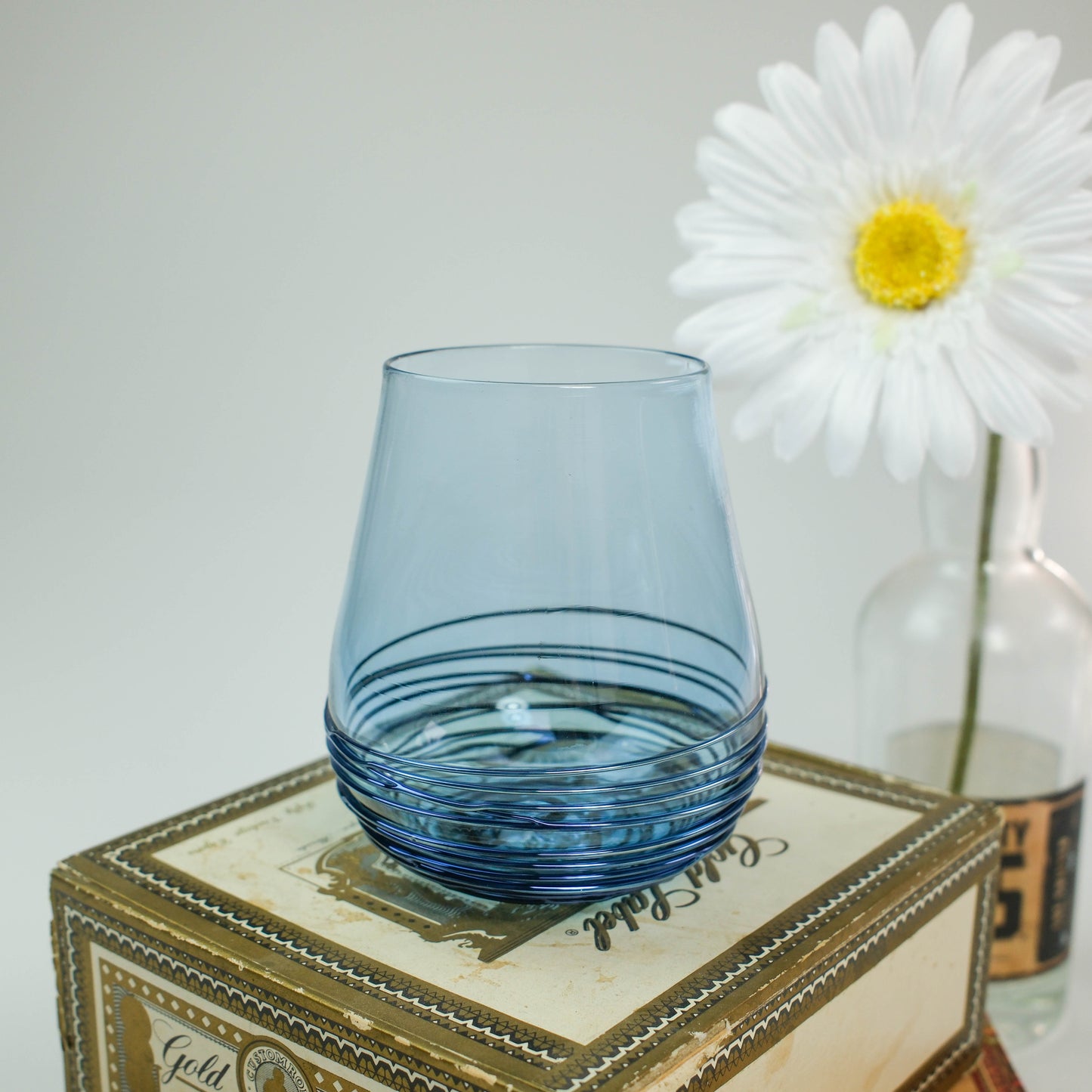 Ribboned Stemless Wine Glasses