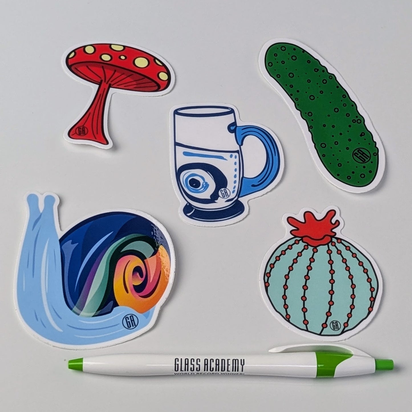 Sticker Collection of Glass Academy Favorites!