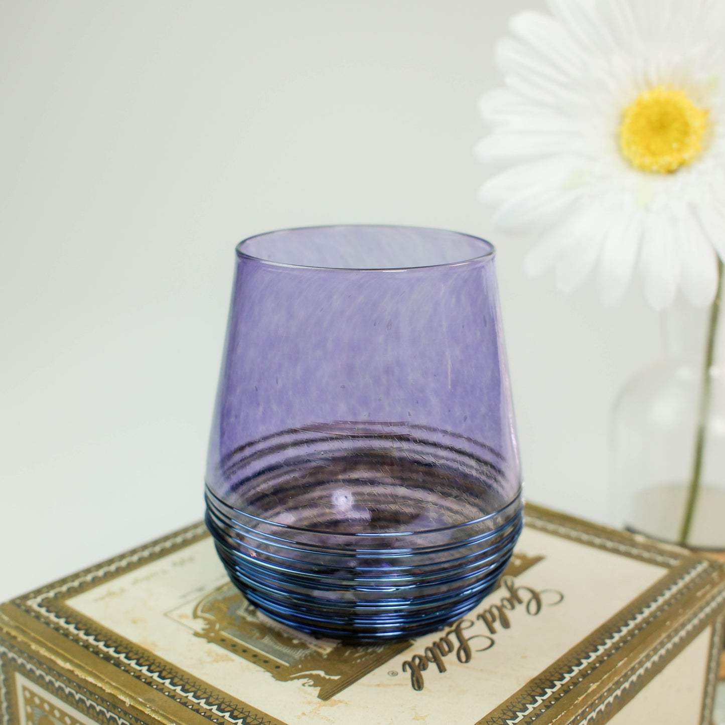 Ribboned Stemless Wine Glasses