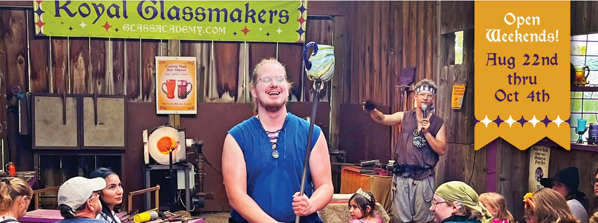 Load video: Glass Blowing: #Renaissance Style Swords filled with Crushed Glass TGP 216