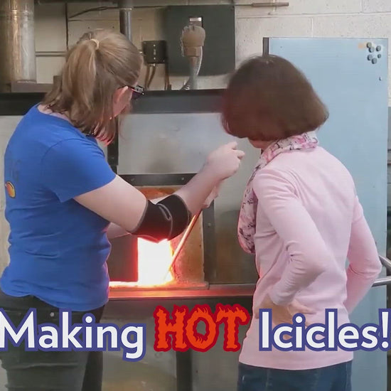 Video of our Michigan icicle glassmaking class!